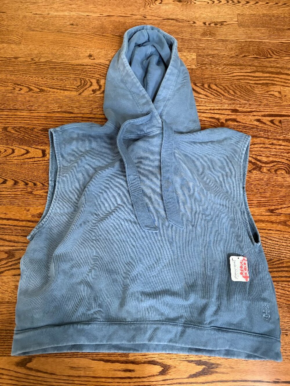 New! Free People Movement Sleeveless Oversized Hoodie Blue-Medium- For The Win